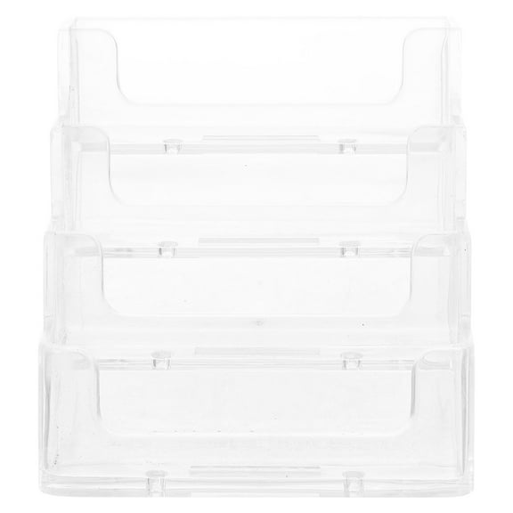 OUNONA Clear Acrylic Business Cards Holder Reusable Multi Function 1 Set