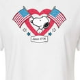 thumbnail image 3 of Peanuts - Snoopy Since 1776 Flag Heart - Juniors Cropped Cotton Blend T-Shirt, 3 of 6