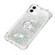 thumbnail image 4 of Funda para iPhone 12 Mini con Brillo Líquido Flotante, Purpurina, Parachoques y Anillo Giratorio Soporte, 4 of 5