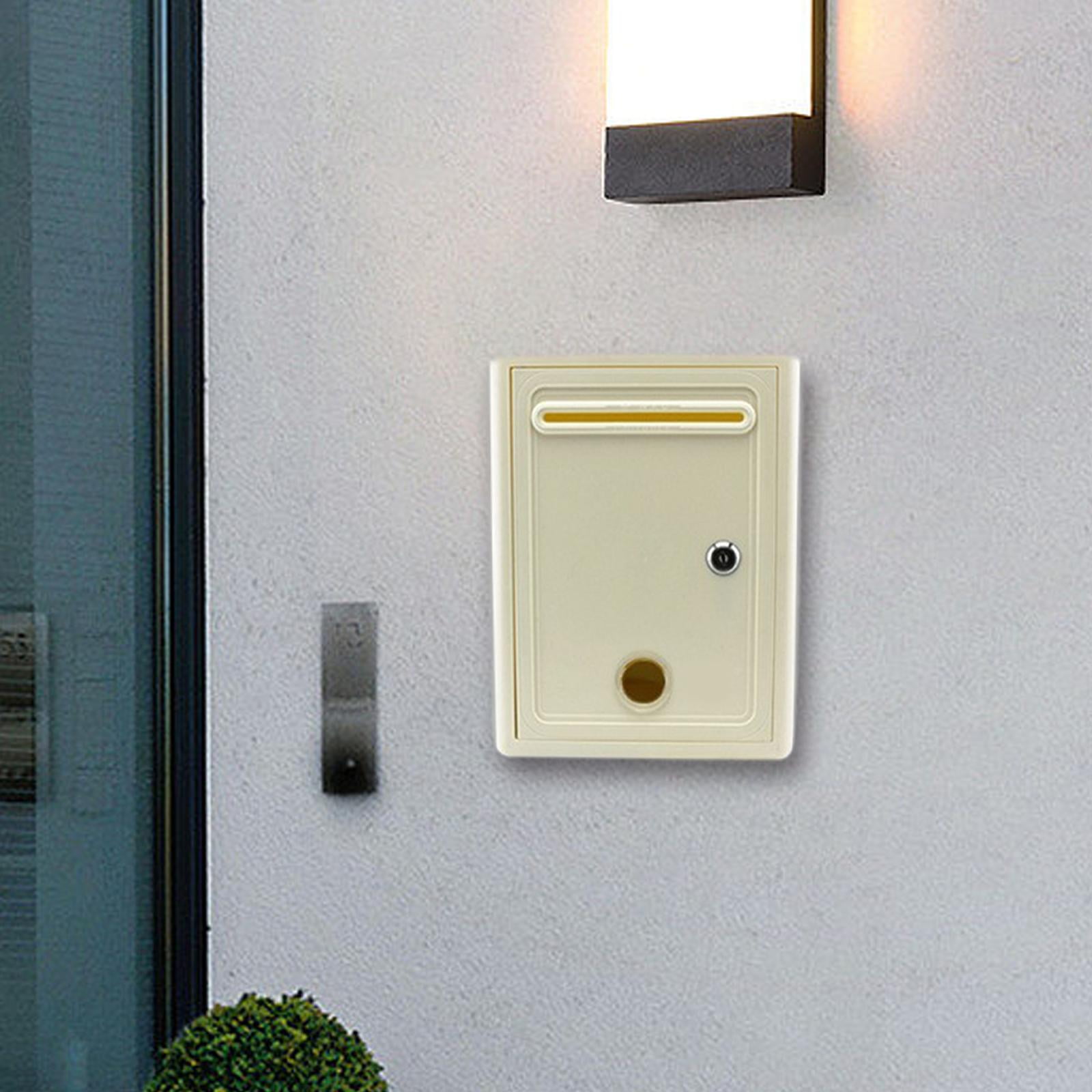Baoblaze Mailbox Locking Ballot Box Wall Mounted with Window Complaint Box White