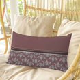 thumbnail image 4 of Boho Red Brown Flower Pillow Covers, Linen Long Throw Pillow Case, Abstract Bohemia Pesley Floral Holiday Pillow Protector Decorative Cushion Cover for Living Room/Bedroom 20" x 26", 4 of 8