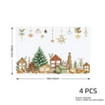 thumbnail image 5 of JOOCAR Christmas Village Scene Table Mats Set of 4 for Home Kitchen Table Decor 12x18 inch, 5 of 5