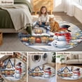 thumbnail image 5 of Round Rugs 3.3Ft, Christmas Round Area Rug Washable Indoor Throw Carpet, Xmas Snowman Winter Snowflake Farmhouse Soft Non Slip Circle Rug for Laundry Room Patio Home Decor Aesthetic, 5 of 8