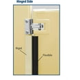 thumbnail image 5 of Restroom Privacy Covers, Black, 2-1/8" x 58", Rigid Plastic and Flexible Vinyl Restroom Stall Gap Filler, Self-Adhesive - Sets of 2, 5 of 6