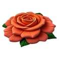 thumbnail image 2 of Rug 3 D Flower Mat Soft Carpet Non-Slip Area Carpet Dining Room Home Bedroom Carpet Floor Washable Rug Orange 60x60cm, 2 of 6
