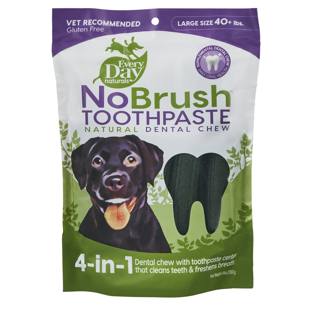 Every Day Naturals No Brush Toothpaste Treats for Dogs Dental Health