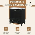 thumbnail image 6 of Miekor Furniture 30" Bathroom Vanity With Sink Combo, Multi-Functional Bathroom Cabinet With Doors And Drawer, Solid Frame And Mdf Board, Black AAB-6, 6 of 12