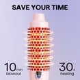 thumbnail image 3 of Wavytalk 1.5 inch Thermal Brush, Negative Ion Heated Round Brush, Creates Blowout Look, Pink, 3 of 8