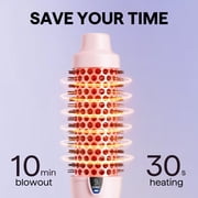 Wavytalk 1.5 inch Thermal Brush, Negative Ion Heated Round Brush, Creates Blowout Look, Pink