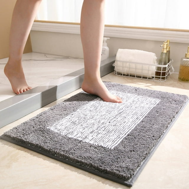 PRETXORVE Bathroom Rugs, Soft and Absorbent Microfiber Bath Rugs, Non- Shower Carpet, Wash Dry, Bath Mats for Bathroom Floor, Tub and Shower