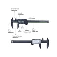 thumbnail image 4 of Scienceny Calibrador Vernier Digital, regla micrométrica de calibre 0-150mm, pantalla LCD, instrumento artesanal de medición operado por para el Medidores de medidas dimensionales Azul NO3 Scienceny TO000933-03B, 4 of 6