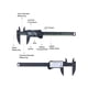 thumbnail image 2 of Eigraketly Calibrador Vernier Digital, regla micrométrica de calibre 0-150mm, pantalla LCD, instrumento artesanal de medición operado por para el Medidores de medidas dimensionales TYPE1 Plata Eigraketly TO000933-01, 2 of 6