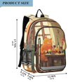 thumbnail image 2 of Backpack 12.9 *5.1 * 17.7 Inches Outing Backpack, Shopping Backpack, Travel Backpack Cat Table Scene, 2 of 7