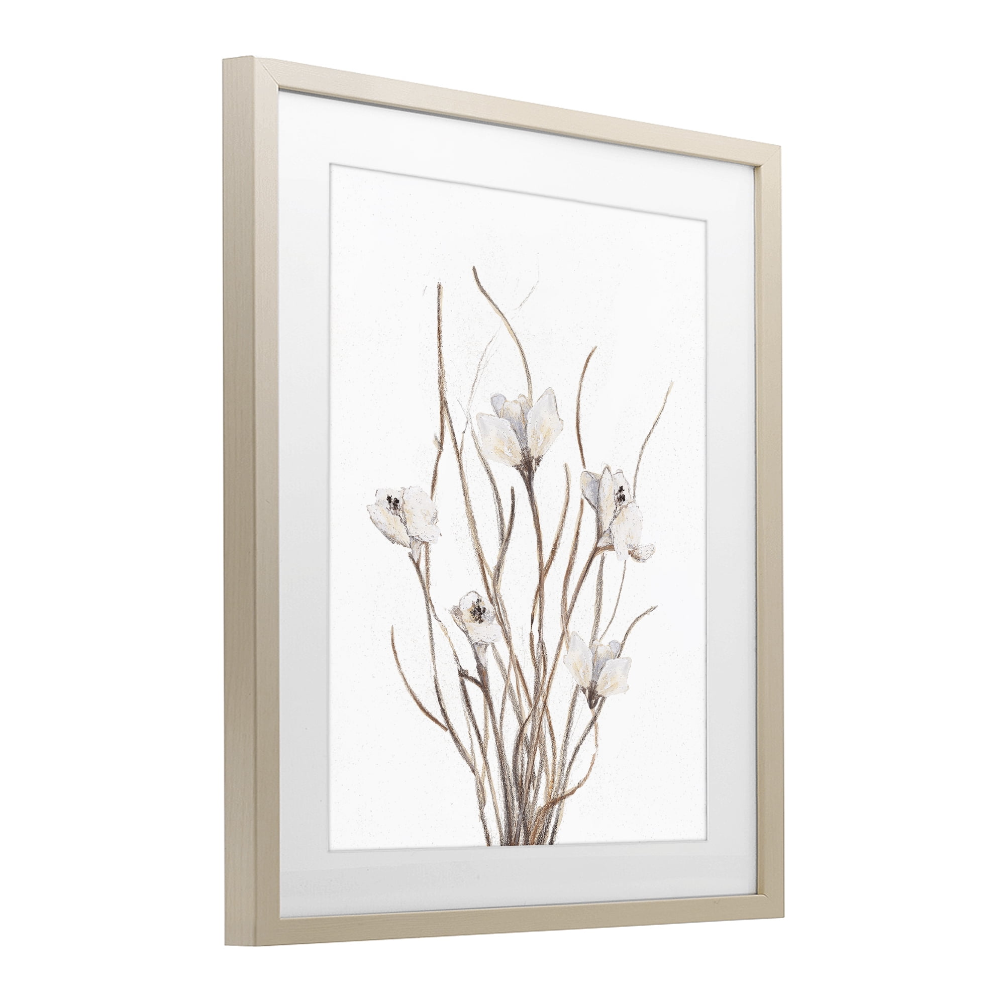 Stupell Industries Curly Floral Branches Birch Framed Print Under Glass, design by Lanie Loreth