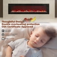 thumbnail image 6 of Mondawe 72 Inch Electric Fireplace Recessed and Wall Mounted, LED Linear Fireplace with Remote Control Ultra-Thin and Low Noise 1500W Adjustable 6 Flame Options, Timer, 6 of 11