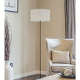 thumbnail image 4 of 150W 3 wayt Cromwell metal floor lamp with linen shade, 4 of 6