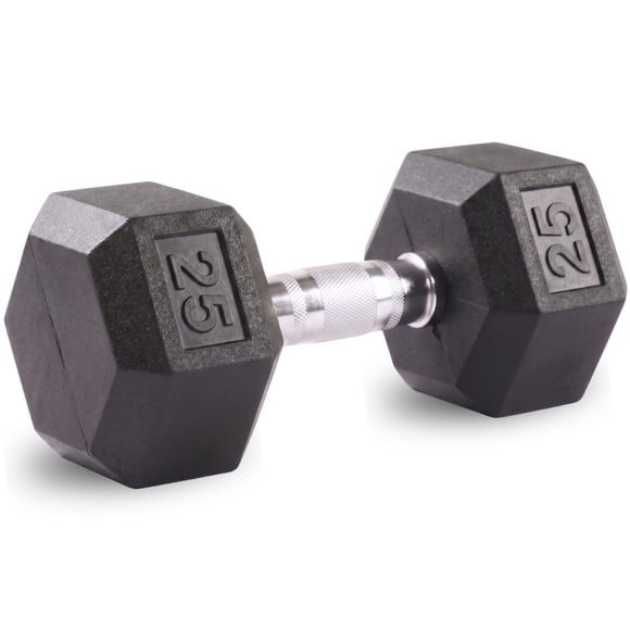 Mancuerna Pesa Hexagonal Cromada 25 Libras 11.33 kg Agarre Antideslizante Fitness