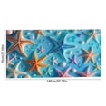 thumbnail image 3 of Amzcrzy Polyester Ocean Elements Beach Towel Oceans-Themed Beach Towel Starfishs Seashells and Sea Turtle Fast-Drying Absorbent Bath Towel Microfiber Beach Towel Non-Functional Blankets, 3 of 6