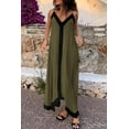 thumbnail image 4 of PRETTYGARDEN Women's Summer Maxi Dress Sleeveless V Neck Spaghetti Strap Flowy Elegant Holiday Party Dresses, 4 of 5