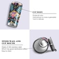 thumbnail image 2 of SKYSONIC Floral Pattern Tumbler Stainless Steel Double Wall Vacuum Reusable Insulated Mug with Straw and Built-in Coaste for Cold and Hot Beverages, 12oz, 2 of 7