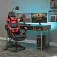 thumbnail image 7 of COCOKUN Gaming Chair with Adjustable PU Leather Seat, Flip-Up Armrests, and Swivel Design, Perfect for Home Office, Gaming, or Entertainment – Ideal for Adults, Kids, and Gamers, Grey/Black, 7 of 7