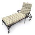 thumbnail image 2 of Jordan Manufacturing 72" x 22" Gallan Cedar Grey Stripe Rectangular Outdoor Chaise Lounge Cushion with Ties and Hanger Loop, 2 of 11
