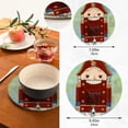 thumbnail image 3 of SKYSONIC 2 pcs Watercolor Fairy Nutcracker Pot Holders Trivets, Heat Resistant Trivets,Christmas Vintage Cotton Thread Weave Mats for Hot Pads Pans Pot Bowl Teapot, 3 of 7