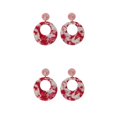thumbnail image 1 of sweethay Pendientes de araña de acrílico hueco gran oreja gota aro joyería exagerada colgante pendiente mujeres niñas accesorios de boda Rojo blanco 2Conjunto, 1 of 6