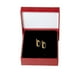thumbnail image 2 of Arete piedra onix Chapa de Oro 18k Horoz con 14 circonias, 2 of 5