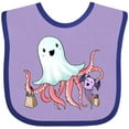 thumbnail image 3 of Inktastic Cute Ghost Octopus Trick or Treating with Bat Boys or Girls Baby Bib, 3 of 4