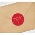 thumbnail image 3 of Darling Souvenir Round 45 Pcs Dandelion Wishes Save The Date Stickers Personalized Bride Groom Names And Date Envelope Seals - Red, 3 of 4