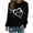 XQRN1-Black, variant on VKOYWKM Women's Valentines Day T Shirts Love Heart Print Tees Long Sleeve Crew Neck Holiday T-Shirts Valentines Day Gifts