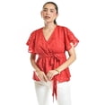 thumbnail image 1 of Blusa de encaje Roman Fashion /Juvenil, 5113 (Rojo) rojo G, 1 of 5