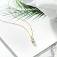 thumbnail image 4 of Gem Stone King 18K Yellow Gold Plated Silver Pendant with Chain Set with Oval White Zirconia, 4 of 4