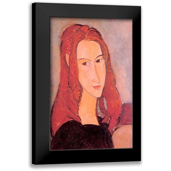 Modigliani, Amedeo 10x14 Black Modern Framed Museum Art Print Titled - Girl Jeanne Hebuterne