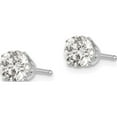 thumbnail image 2 of 14K White Gold 14Kw 1.00Ct. I2 K-L Diamond Stud Push-On Post Earrings (5 X 5) Made In United States st1-100w, 2 of 5