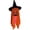 23# (Orange), variant on Floating Ghost Witch Hat Halloween Hanging Decor, Battery Powered LED Glow Fabric Ghost Ornament, Spooky Scary Ghost Pendant for Yard Porch Window Tree Halloween Party Decorations - (Orange)