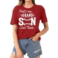 thumbnail image 2 of Women's Short Sleeve Tunic Tops Loose Fit Flowy Y2K Tops Dressy Casual Basic Tees for Sports Baseball Graphic Tops Round Neck Blouse Fashion 2024 Vintage Summer Clothes for Teen Girls Red T Shirts S, 2 of 4