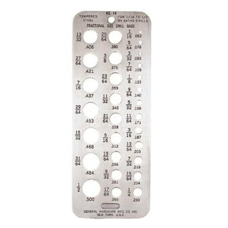 

1-16 Inch To 1-2 Inch Drill Gage