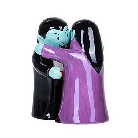 Pacific Giftware Hugging Vampires Magnetic Ceramic Salt and Pepper Shakers Set