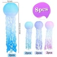 thumbnail image 2 of 8pcs Jelly Fish Paper Lanterns for Wedding Kids Birthday Baby Shower Party Decoration Gradient Paper Lanterns Indoor Outdoor Mermaid Ocean Mermaid Themed Party Decoration (Gradient), 2 of 7