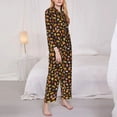 thumbnail image 3 of Balery Burger Fries Conjunto de Pijama con Estampado para Mujer, Conjunto de Dos Piezas con Manga Larga, Ropa de Dormir Suave con Bolsillos, Pijamas Cómodos-Large, 3 of 7