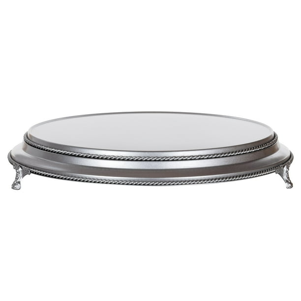 Amalfi Décor 16 Inch Round Wedding Cake Stand Plateau Silver Stainless Steel Frame Com Amalfi Décor 16 Inch Round Wedding Cake, 16 Inch Silver Round Wedding Cake Stand