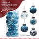 thumbnail image 2 of Toystoory Paquete de 30 bolas de Navidad, colgante decorativo de Navidad reutilizable para fiestas, bodas, cumpleaños, fotografía, patio, decoración del Kits de decoración para fiestas lago azul Toystoory HA065288-02B, 2 of 6