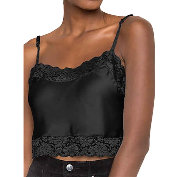 Fengqque Women's Ladies Sexy Silk V Neck Sleeveless Short Sling Camis