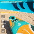 thumbnail image 5 of Santasup Inflatable Stand Up Paddle Board with SUP Accessories, Big Wide Anti-Slip EVA Deck, Waterproof Bag, Colorful Green 11' Sup Boards for Adults & Youth of All Skill Levels, 5 of 7