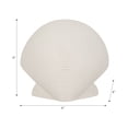 thumbnail image 4 of Coastal Ceramic Figurine for Home, Bathroom, Office, and Room Decor - Seashell Inspired Ornament for Living Room Styling - Modern Sculpture for Shelf and Coffee Table Display- 6", White, 4 of 11