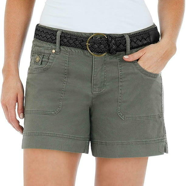 One 5 One ONE 5 ONE Women's Braided Belted Short in Olive, 14