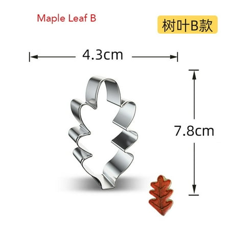 

Thanksgiving Cookie Cutting Mould Stainless Steel Turkey Maple Leaf Biscuit DIY Fondant Cake Rice Ba