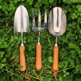 thumbnail image 2 of Juego de herramientas de jardín, juego de 6 piezas de herramientas de jardín resistentes con mangos de madera de acero inoxidable, un regalo de jardinería para mujeres y hombres, 2 of 5